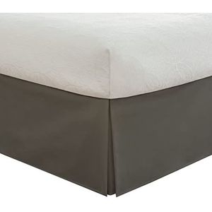 TODAY'S HOME Classic Tailored, Microfiber, 14"" Drop Length Bed Rok Stof Ruches, Twin, Grijs