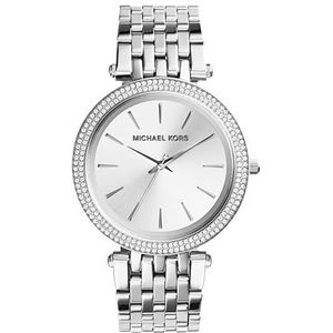 Michael Kors Darci Analoog quartz horloge met zilverkleurige roestvrijstalen band voor dames MK3190