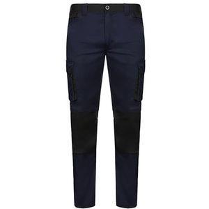 VELILLA 103031S Stretch broek bicolor navy en zwart, maat 50, marineblauw en zwart, 50 NL