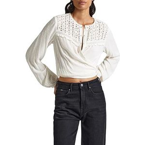 Pepe Jeans Isabel blouse voor dames, Wit (Mousse), M