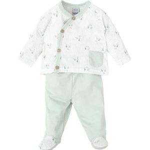 BABIDU Kinderset met lange mouwen T-shirt en beenkappen, fantasieprint, uniseks, baby, Roze, 6 Maanden