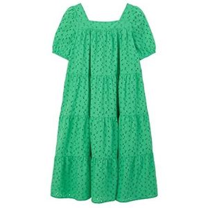 s.Oliver Junior Girl's Midi jurk met borduurwerk, groen, 134, groen, 134 cm