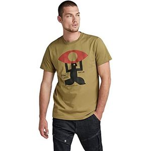 G-STAR RAW, Heren kano colorblock T-shirt, Groen (Vers Legergroen D21204-c336-9822), XS