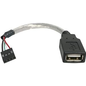 StarTech.com 15 cm USB 2.0-kabel - USB A-aansluiting op USB moederbord 4-pins header - bus/bus - USB pinheader kabel 4-polig