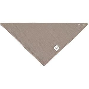 LÄSSIG Baby Kids Muslin gecertificeerd GOTS Mull Triangle slabbetje katoen drukknop 2-laags/Bandana taupe