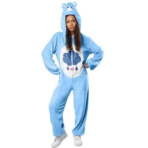 Rubie's 702764M000 Care Grumpy Bear Comfy-wear kostuum met capuchon jumpsuit voor volwassenen, mannen, vrouwen, zoals afgebeeld, medium