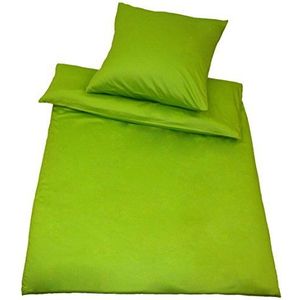Kinzler beddengoed, katoen, groen, 40x80 + 155x200 cm