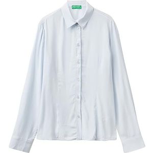 United Colors of Benetton dames overhemd, lichtblauw 135, S