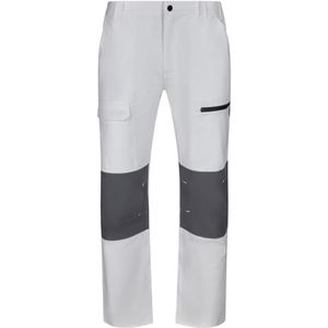 VELILLA 103022S trekkingbroek met meerdere zakken, wit en grijs, maat L, Wit en grijs., L