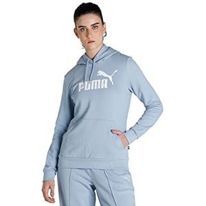 PUMA Dames Ess Logo Hoodie Fl (S) Sweat, Blauw wassen, S