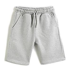 Koton Boys's Basic Chino Trekkoord Zakken Shorts, grijs (023), 4-5 Jaar