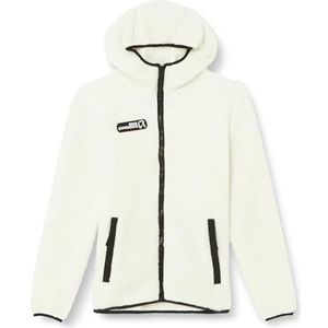 Rock Experience Unisex Beaver Hoodie Fz Junior fleece sweatshirt, 0006 Marshmallow + 0208 Caviar, 152 cm