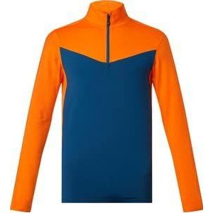 McKINLEY Goran shirt met lange mouwen, oranje/blauw petrol, M