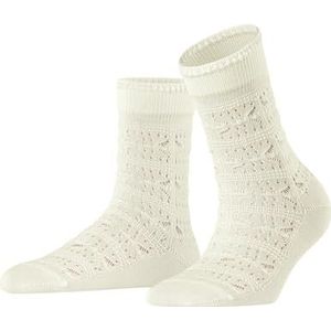 FALKE Dames Sokken Granny Square W SO Viscose Gedessineerd 1 Paar, Wit (Off-White 2010), 39-42