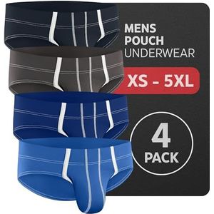 Real Men 0in Nylon Sport Briefs B Pouch Med 4pk Drk Blu/DrkGry/Gry/Lt Blu The Pouch Mens Underwear Bulge Mens Briefs Underwear Calzoncillos Para Hombres Calzones Para Hombre Calzones Sexy De Hombre