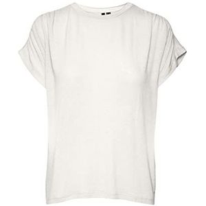 VERO MODA Dames VMALMA SL Wide JRS Top, Snow White, S, wit (snow white), S