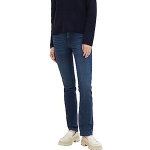 TOM TAILOR Kate Straight Fit Jeans voor dames, 10282-dark Stone Wash Denim, 28W x 30L
