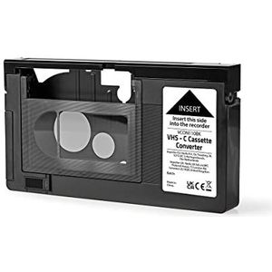 VHS-Converter - Conversie: VHS-C naar VHS - Plug and play - Zwart