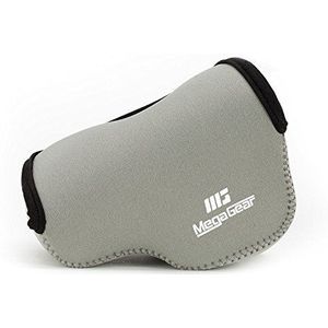 MegaGear Panasonic Lumix DC-GX850, DC-GF9, DC-GX800, DMC-GF8, DMC-GF7 (12-32 mm) ultralichte cameratas gemaakt van neopreen met karabijnhaak grijs