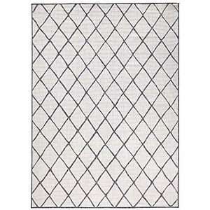 Northrugs Binnen en buiten omkeerbaar tapijt Malaga grijs crème, 80x250 cm