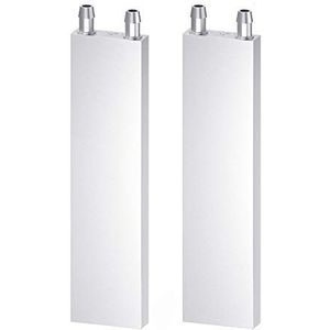 CLDIY - Aluminium Waterkoelblok - Vloeistofwaterkoeler - Zilver - 2 Stuks
