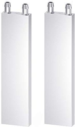 CLDIY - Aluminium Waterkoelblok - Vloeistofwaterkoeler - Zilver - 2 Stuks