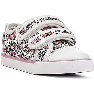 Geox B Kilwi Girl Sneakers voor meisjes, Wit Multicolor, 21 EU