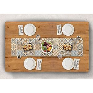 Vilber, Toledo 04 Vinyl tafelloper (30,5 x 120 cm), vuilafstotend, antislip en hittebestendig, te combineren met placemats en tapijten