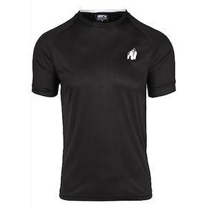 Gorilla Wear - Valdosta T-shirt - zwart - bodybuilding sport dagelijks leven vrije tijd met logo-opdruk, licht en comfortabel voor optimale beweging van polyester katoen