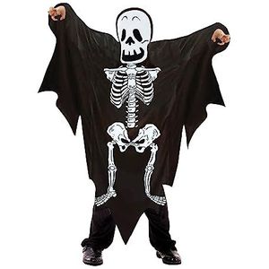 Skeleton Ghost costume disguise fancy dress unisex children (Size 4-6 years), black