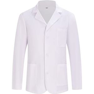 MISEMIYA - Uniseks laboratoriumjas - sanitair uniform medische jas apotheekjas Ref: 8164, wit, M