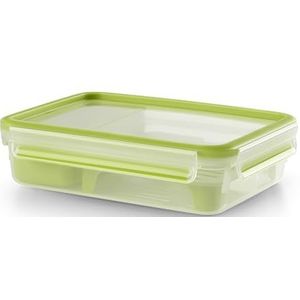 Tefal Master Seal to Go Brunch Box Rechthoek voedselopslag, helder/groen, 1,2 liter