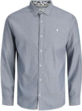 Jprblareims Detail L/S Shirt, navy blazer, L