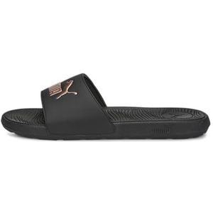 PUMA Cool Cat 2.0 Slide sandaal voor dames, Puma Zwart-rose Goud, 35.5 EU