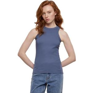 Urban Classics - Racer Back Rib Top - Vintageblue - Katoen/Elastaan