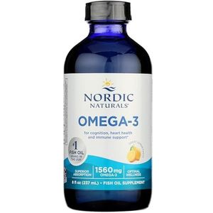Nordic Naturals Omega-3, gezuiverde visolie, citroensmaak, 237 ml