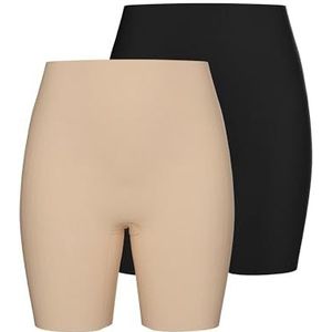 PIECES - Namee - Leggings - Beige/Zwart - 2 Pack - High Waist - Skinny