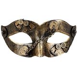 Boland 10131930 Otro Bol54521 Steampunk gouden tandwielen masker voor vrouwen, volwassenen, meerkleurig, Unitalla
