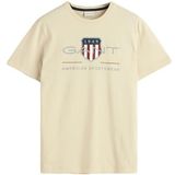 REG Archive Shield SS T-shirt, zijdeachtig beige, XL