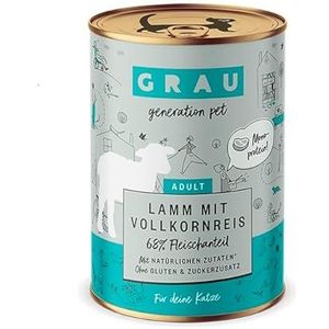 GRAU - het origineel - Natvoer voor katten - Lam met volkorenrijst, 6 st. (6 x 400 g)