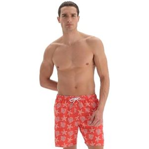 Dagi Heren bedrukte zwemshorts, roze (salmon), S