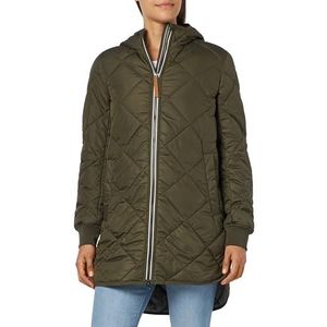 camel active Gewatteerde damesjas van gerecycled polyester, donkerkhaki, 34