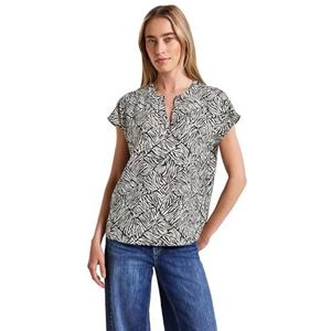 Blouse - Pine Grove Green - Korte Mouwen - Minimal-Print