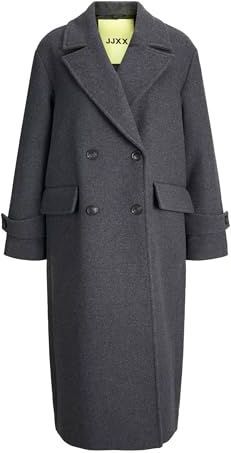 Jxcara Wool Blend Coat Otw Elv, dark grey melange, S