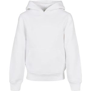 Build Your Brand Uniseks kinderen Organic Basic Kids Hoody capuchontrui, wit, 146-152