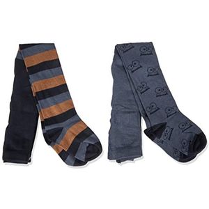 MINYMO Uniseks babystocking (2-pack) hosiery, totaal eclipse, 104h, total eclipse