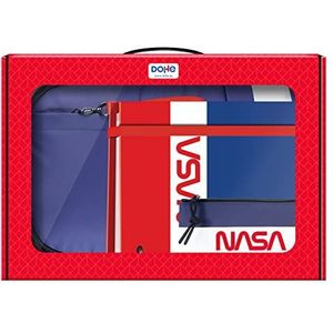 Dohe - Geschenkkoffer - rugzak, reservemap en drievoudige tas - Nasa - vlag