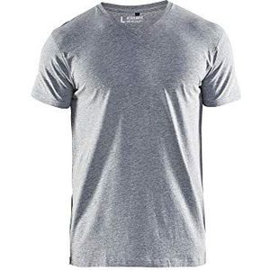 Blaklader 336010599000XS V-kraag T-shirt, grijs melange, maat XS