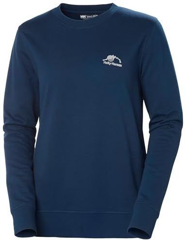 Sweater - Katoen - Blauw - Noorwegen Themed Print