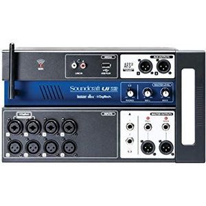 Soundcraft Ui12 Digitale mixer met 12 kanalen en afstandsbediening, zwart kanaal 12 12 kanalen zwart